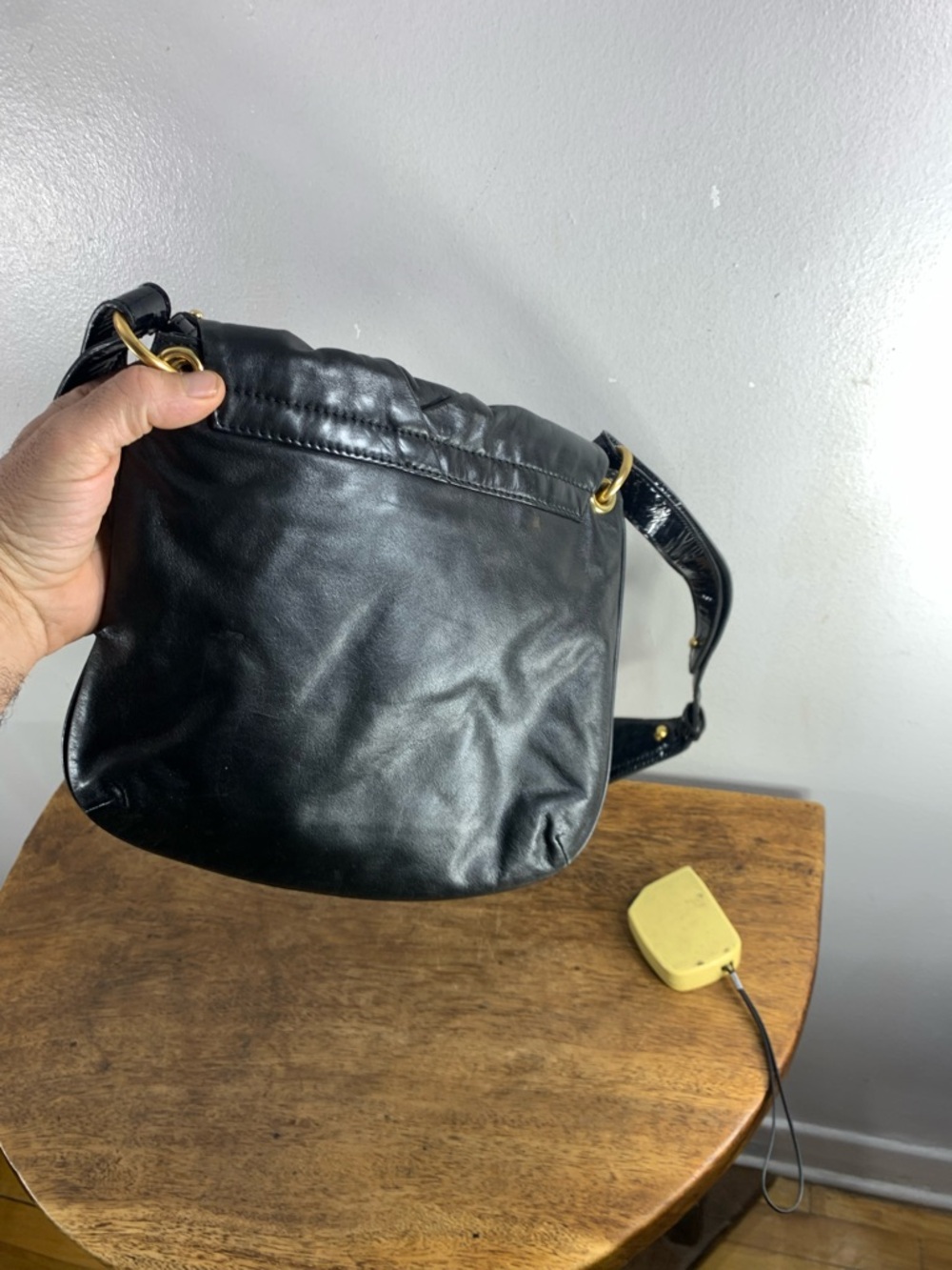 Marc by marc Jacobs black leather patchwork shoulder crossbody bag - Picture 4 of 9